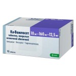 Ко-Вамлосет, таблетки покрытые пленочной оболочкой 10 мг+160 мг+25 мг 90 шт