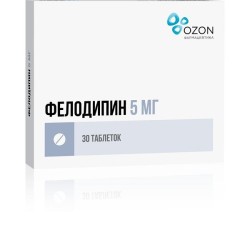 Фелодипин, табл. с пролонг. высвоб. п/о пленочной 5 мг №30