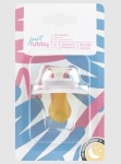 Соска-пустышка латексная, Lubby (Лабби) арт. 33462 Джаст со светящимся кольцом круглый сосок от 0 мес